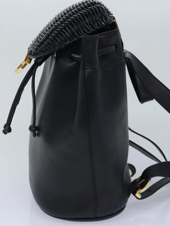 Salvatore Ferragamo Backpack Leather Black Gold main image 15